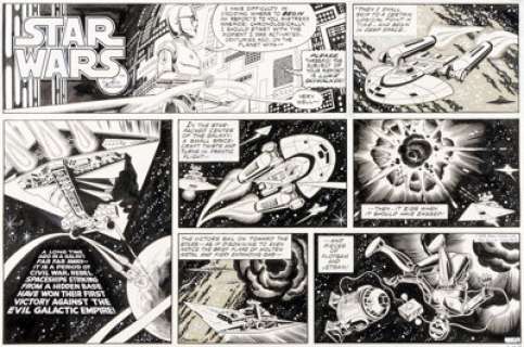 Russ Manning Star Wars Sunday #2 Comic Strip Original Art dated 3-18-79 (Los Angeles Times Syndicate, 1979).