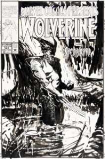 George Pratt Marvel Comics Presents #141 Wolverine Cover Original Art (Marvel, 1993).