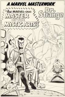 Steve Ditko Marvel Collectors‘ Item Classics #10 Doctor Strange Pin-Up Original Art (Marvel, 1967).
