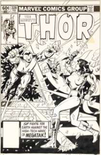 Alan Kupperberg and Vince Colletta Thor #328 Cover Original Art (Marvel, 1983).