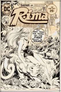 Joe Kubert Rima, the Jungle Girl #6 Cover Original Art (DC, 1975). | Heritage