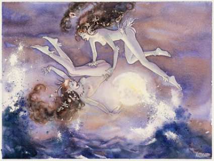 Marco Nizzoli - Sea Nymphs Illustration Original Art (undated).