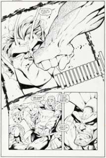 Joe Madureira and Jim Sinclair Vanguard #3 Story Page 7 Original Art (Image, 1993).