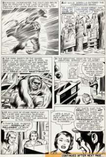 Jack Kirby and Dick Ayers Tales to Astonish #18 Gorgilla Story Page 5 Original Art (Atlas, 1961). | Heritage