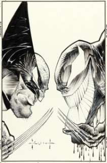 Sam Kieth Inside Comics #2 Wolverine and Venom Cover Original Art (Double Barrel, 1992).
