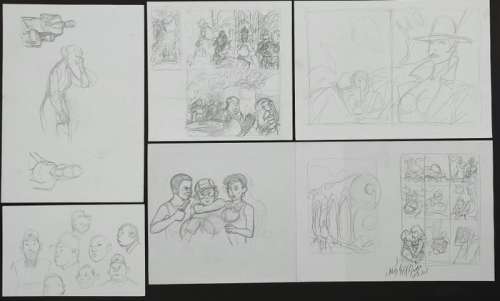 Berthet, Philippe | Berthet, Philippe - 6x Crayonné original - Pin-Up | Catawiki