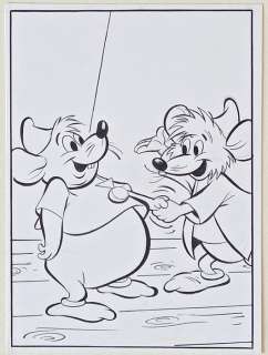 Giovan Battista Carpi | G. B. Carpi - "Topini di Cenerentola" da Diario Disney 1968/69 - Original illustration by Giovan Battista Carpi | Catawiki