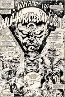 Armando Gil What If...? #50 Hulk and Wolverine Story Page 1 Original Art (Marvel, 1993). (Total: 4 Original Art)