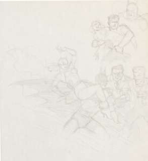 Dave Stevens - Golden Age Batman, Catwoman, Two-Face, and Joker Commission Preliminary Original Art (c. 2002).