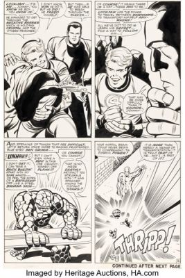 Jack Kirby and Joe Sinnott Fantastic Four #55 Silver Surfer Story Page 16 Original Art (Marvel, 1966). | Heritage