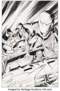 Mark Bagley and John Dell Amazing Spider-Man #45 (846) Variant Cover Original Art (Marvel, 2020).