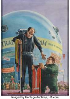 Edmund (Emsh) Emshwiller Astounding Science Fiction December 1958 "Trader" Cover Painting Original Art (Street & Smith, 1958).