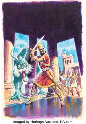 Luis Dominguez The Twilight Zone #65 Cover Painting Original Art (Gold Key, 1975).