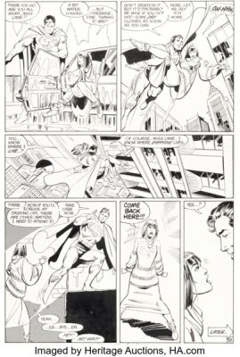 John Byrne and Dick Giordano The Man of Steel #2 Story Page 18 Original Art (DC, 1986). | Heritage