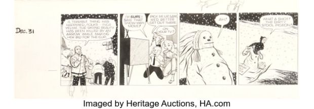 Chester Gould Dick Tracy Unpublished Daily Comic Strips Original Art Group of 6 (1956-57). (Total: 6 Original Art) | Heritage