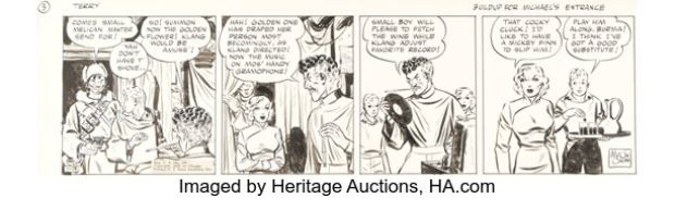 Milton Caniff Terry and the Pirates Comic Strip Daily Original Art dated 1-19-38 (Chicago Tribune/N.Y. News Syndicate, 1938) | Heritage