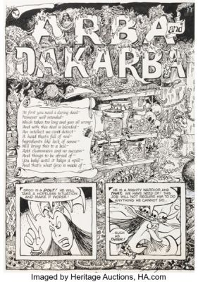 Sergio Aragonés Groo the Wanderer #26 Arba and Dakarba First Appearance Double Page Spread 2-3 Original Art (Marvel, 1987). (Total: 2 Original Art) | Heritage
