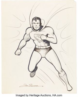 Joe Shuster - Superman Illustration Original Art (undated).