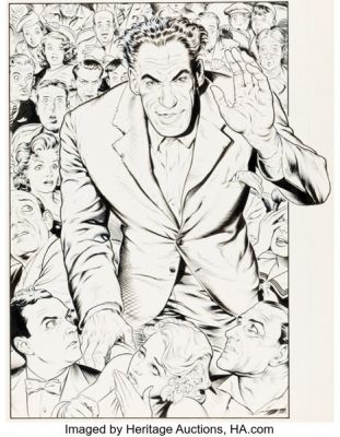 Dave Stevens The Rocketeer Adventure Magazine #2 Lothar First Appearance Splash Page 14 Original Art (Comico, 1989).