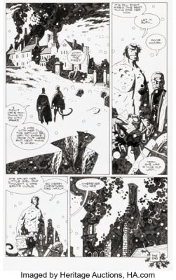 Mike Mignola Hellboy Christmas Special #1 Story Page 21 Original Art (Dark Horse, 1997). | Heritage