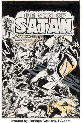 Celso "Sonny" Trinidad and Tom Palmer Son of Satan #2 Cover Original Art (Marvel, 1976). | Heritage