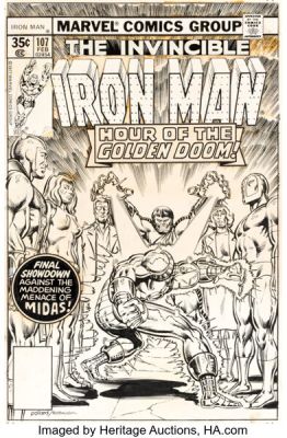 Keith Pollard and Joe Rubinstein Iron Man #107 Cover Original Art (Marvel, 1978). | Heritage