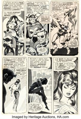 John Romita Sr. and Jim Mooney The Amazing Spider-Man #86 Black Widow Story Page 4 Original Art (Marvel, 1970). | Heritage
