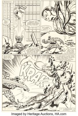 John Byrne Fantastic Four #250 Thing vs. Colossus Story Page 33 Original Art (Marvel, 1983). | Heritage