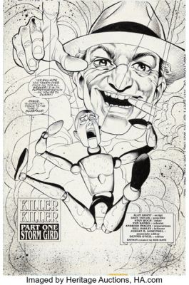Stan Woch and Dave Taylor Batman: Shadow of the Bat #59 Splash Page 1 Original Art (DC, 1997).