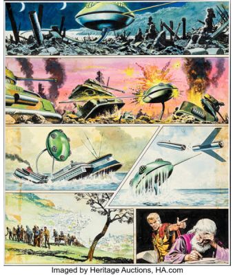 Don Lawrence The Trigan Empire, The Puppet Emperor Story Page 97 Original Art (Look and Learn/Fleetway, 1970).