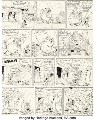 Albert Uderzo Astérix Légionnaire #10 Story Page Falbala 7 Original Art (Dargaud, 1967). | Heritage