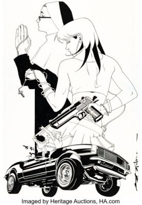 Brian Stelfreeze The Ride: Die Valkyrie #1 Variant Cover Original Art (Image, 2007). | Heritage