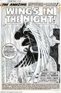 John Romita, Don Heck, and Mike Esposito - Original Title Splash for The Amazing Spider-Man #63 (Marvel, 1968). - | Heritage