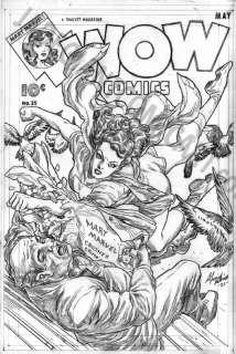 Alan Patrick | Alan Patrick Pencil Cover Homage Recreation Wow Comics #25 Mary Marvel | JadeGiant Comic Art