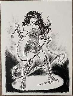 Aneke - Wonder Woman - dessin original à l’encre par Aneke - Page volante - Exemplaire unique - (2019)