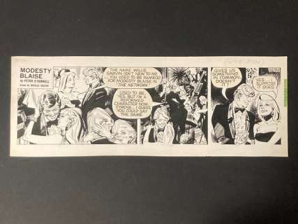 Colvin, Neville | Colvin, Neville - Original strip - Modesty Blaise - Death in slow motion - (1983) | Catawiki