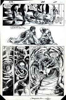 Chris Warner E.R. Cruz - moon knight #3 p 25 (superb detailed moon knight page! ) 1985