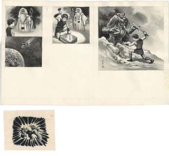 Masami Watanabe Hand-Drawn Illustration "Kyojuu Tokusou Juspion" (Set of 2) | Mandarake (Big Web)