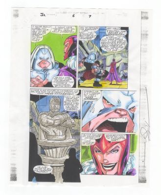 J2 #6 Pg 7 Original Production Art Color Guide Marvel Signed Magneto | Neat Stuff Vault