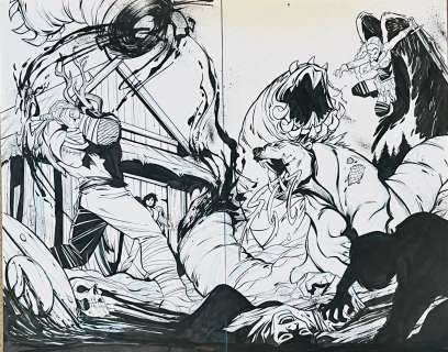 Joëlle Jones Brides of Helheim Double Page Spread | ComicSketchArt