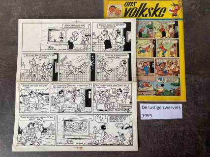 Studio Vandersteen - 1 Original drawing - De Lustige Zwervers - originele pagina De Lustige zwervers - 1959 | Catawiki