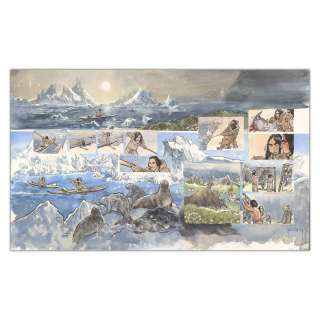 Jean-Paul Krassinsky - De pierre et d‘os - Double planche originale 48-49