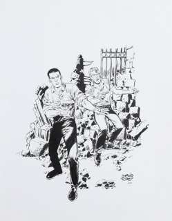 Gérald Forton | Bob Morane Illustration Ã  l’encre de chine - 2011 | Septimus