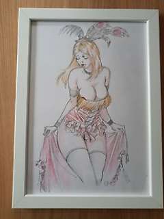 Vincenzo Cucca - 1 Colour pencil drawing - Route des maisons rouges | Catawiki