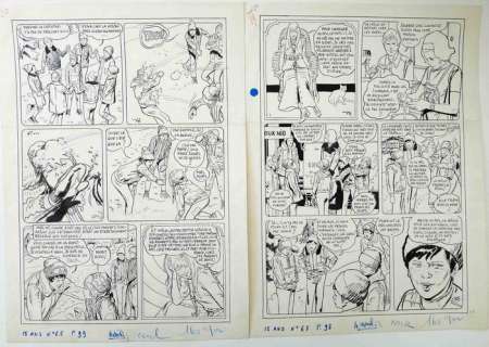 Gigi, Robert - 2 Original page - Les Confidences d’une 15 ans - 15 ans n°68 - (années 1970) | Catawiki