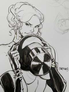 Meynet, Félix - 1 Original preliminary drawing - Pin Up au chapeau | Catawiki