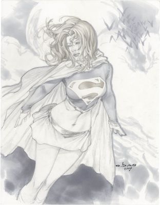 Eric, Basaldua (EBas)hand written color illustration "Supergirl" | Mandarake (Big Web)