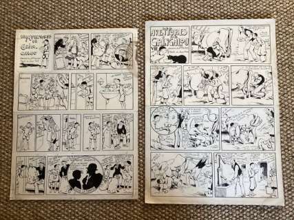 Pinchon, Joseph-Porphyre - 2 Original page - Les aventures de Gringalou - 1947 | Catawiki