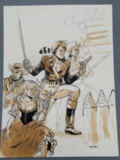 Meynet, Félix - 1 Original preliminary drawing - Hommage à Captain Swing | Catawiki