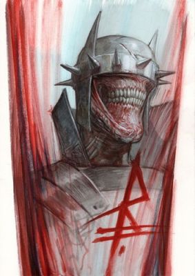 Riccardo Federici Batman Who Laughs Original Art Sketch Painting 9" x 12" | eBay US (Buy It Now)